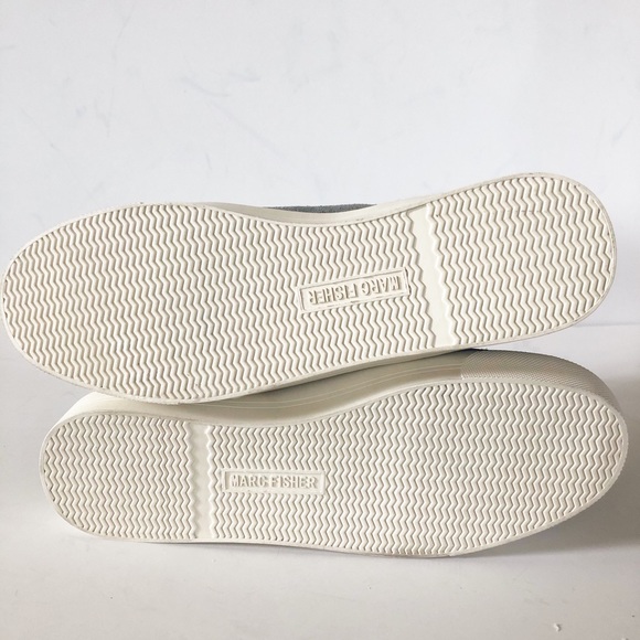 Marc Fisher Darlene Gray Suede Faux Fur Trimmed Platform Sneaker Boots Size 8.5 - Picture 8 of 8